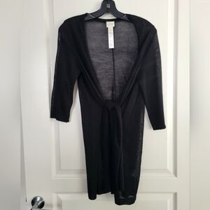 Chico's long cardigan with waist tie